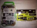 Ryobi Rotary Tool Kit (fvm51k) W/ Hyper Tough 208pc. Accessories *brand New*. Fixed Price $35.00.