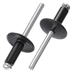Wensilon150 Pcs 3/16 * 1/2" Large Cap Open End Black Aluminum Blind Rivets,5 .... Fixed Price $27.25.