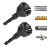 Hakkin 2pcs Tungsten Carbide Deburring Chamfer Tool Drill Bit, E (black). Fixed Price $24.17.