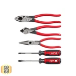 Milwaukee Mt500-5 Pc Dipped Grip Cutting Pliers & Cushion Screwdriver Usa. Fixed Price $110.99.