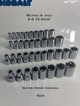 Kobalt 36pc 3/8 Socket Set 6 & 12 Point Metric Sae Chrome Mechanics Tool. Fixed Price $30.40.