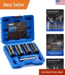 5-piece Nut And Bolt Extractor Set - Chrome Moly Tool Kit For Easy Removal. Fixed Price $31.99.
