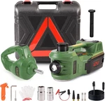 Effiroso Portable 5 Ton 12v Electric Car Jack Kit Hydraulic Green+ Wrench. Fixed Price $181.11.
