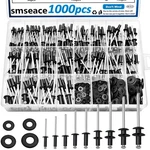 Smseace 1000pcs Pop Rivets With Washers Assortment Black, Black. Fixed Price $40.99.