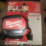 Milwaukee Tools 48-22-o325g 25 Ft Tape Measure Magnetic 15 Reach. Fixed Price $26.95.