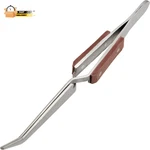 Cross Lock Tweezers Jewelers Soldering Tool With Fiber Grip (curved Tip). Fixed Price $10.68.
