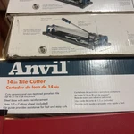 Anvil 14 In. Ceramic And Porcelain Tile Cutter With 1/2 Cutting Wheel. Fixed Price $24.00.
