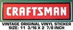 Craftsman Tools - Vintage Original Vinyl Decal Sticker Automotive Racing. Fixed Price $7.97.