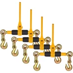 Vevor Ratchet Chain Binders, 1/4"-5/16", 2600 Lbs Safe Working 4 Pcs, Yellow. Fixed Price $94.99.