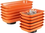 Jeuihau 12 Packs Magnetic Tray, Stainless Steel Parts Orange Magn. Fixed Price $44.95.