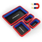 Workpro 4pc Double-sided Collapsible Magnetic Part Tray Set Foldable Magnet Bowl. Fixed Price $21.99.