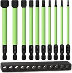 4" Long 10pcs 1/4" Hex Head Allen Wrench Drill Bits, 1.5mm To 12mm Metric Ke. Fixed Price $21.59.