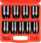Wett 1/2" Drive Deep Large Impact Socket Set, 9-piece Spindle Axle Nut Metric 6. Fixed Price $46.95.