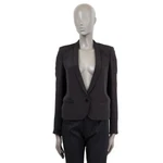 67044 Auth Stella Mccartney Black Silk Soft Cropped Blazer Jacket 38 Xs. Fixed Price $700.00.