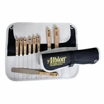 Albion Engineering 258-g01 9-piece Classic Spatula Set In Tool Wrap Navy. Fixed Price $116.95.