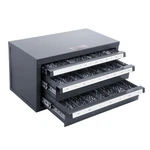 Vevor Drill Bit Dispenser Organizer Cabinet Three-drawer 1mm To 13mm Stackable. Fixed Price $57.99.