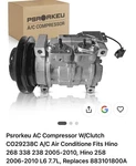 Psrorkeu Ac Compressor W/clutch Co29238c A/c Air Conditione Fits Hino. Fixed Price $210.00.