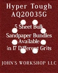 Hyper Tough Aq20035g - 1/4 Sheet 17 Grits No-slip 5 Sandpaper Bulk Bundles. Fixed Price $4.99.