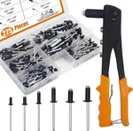 Ispinner 225pcs Black Aluminum Blind Rivets Assortment Kit With Heavy. Fixed Price $23.99.