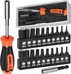 Tekprem 20-piece Metric & Sae Hex Bit Set With Magnetic 1/4" Screwdriver Dri. Fixed Price $14.29.