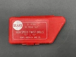 Vintage Sears High Speed Twist Drill Bit Case 9. Fixed Price $6.00.