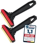 Car Ice Scraper Brass Blade - Fast, Easy & Efficient 2 Pack Black Red. Fixed Price $39.99.