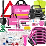 Hlwdflz Car Emergency Kit With Portable Air Compressor - Roadside Pink. Fixed Price $115.78.