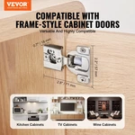 Vevor Cabinet Hinges, 30 Packs Partial Overlay Kitchen Door 105. Fixed Price $41.82.