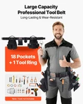 Vevor Tool Belt, 18 Pockets Professional Pouch For Men, Heavy Duty Adjustab. Fixed Price $52.90.