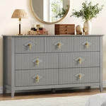 7 Drawers Dresser For Bedroom, 54" W Wood Bedroom Dressers & Chest Of Drawer. Fixed Price $199.99.