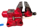 Vintage Snapon Snap On 1755 5.5 Red Mechanics Vise Swivel Base. Fixed Price $425.00.