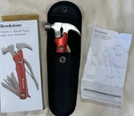 Brookstone 10-in-1 Multi-tool Stainless Steel Red Aluminum Handle. Fixed Price $27.99.