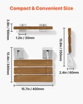 Vevor Teak Folding Shower Seat 15.7" Wall Mount - 330 Lb Bench For Seniors. Fixed Price $81.99.