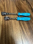 *new* Snap-on Tools 2pc 1/4" Teal Hard Handle Thld72 / Thlfd72 Ratchet Set. Fixed Price $594.99.
