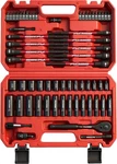 63-piece Metric 1/4" Drive Socket Set, Impact & Deep Nut Driver Tool Set. Fixed Price $65.04.