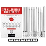 12-piece 6" Hex Head Allen Wrench Drill Bit Set - Impact Ready S2 Steel Sae. Fixed Price $31.79.