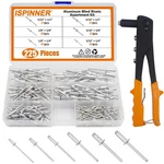 Ispinner 225pcs Aluminum Blind Rivets Assortment Kit With Heavy Duty Hand Riv.... Fixed Price $27.82.