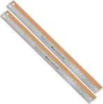 Breman Precision Metal Ruler 24-inch Stainless Steel Cork Back - Pack Of 2. Fixed Price $15.95.