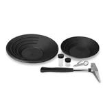 Stansport Adventurer's Gold Panning Kit - 10.5" & 14" Pans, Trowel, Rock Pick, V. Fixed Price $45.73.