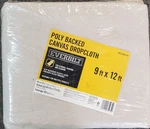 Everbilt Poly Backed Canvas Dropcloth (size 9 X 12 Ft - 2pack) Slip Resistant. Fixed Price $57.99.