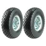 Kf4003 Twin Pack 10-inch Solid Rubber Tire Wheels Replacement 3.00-4 Tires Wh.... Fixed Price $40.50.