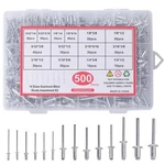 Mrelc 500pcs Pop Rivets Assortment Kit,14 Sizes Aluminum Rivets,blind Silver. Fixed Price $28.31.