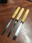 3x New Genuine Pfeil Swiss Made Single Bevel Straight/round Chisels 1/12e-1/16e. Fixed Price $127.99.