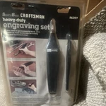 Craftsman Heavy-duty Engraving Set 961197, Black, 2 Pieces, Plastic & Metal. Fixed Price $15.00.