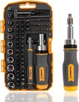 Mulwark 63pc Magnetic Ratcheting Screwdriver Bit Set Multibit Screw. Fixed Price $34.98.
