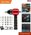 Compact Rivet Nut Gun Adapter Kit With 10 Mandrels & 50 Nuts Included. Fixed Price $113.99.