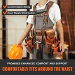 Vevor Genuine Leather Professional Tool Belt Suspenders, 29-54 Adjustable, 19 P. Fixed Price $39.99.