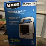 New 20v Hart Hpad01 Portable Radio, Bluetooth, Aux, Fm & Am Modes. Fixed Price $55.00.