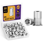 M8 Rivet Nut, 30pcs Metric 304 Stainless Steel Rivets Flat 30pcs-m8, Silver. Fixed Price $11.76.