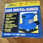 Drill Master 40070 Hand Orbital Sander Corded Electric 120v Blue Black. Fixed Price $10.40.